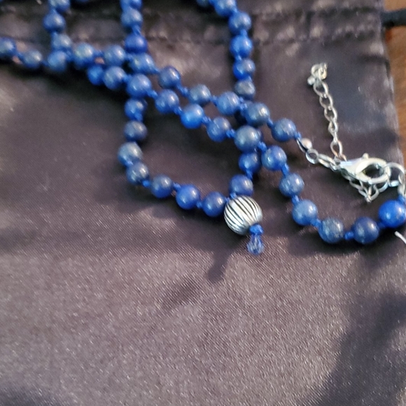 VINTAGE LAPIS BEADS NECKLACE - Picture 4 of 5